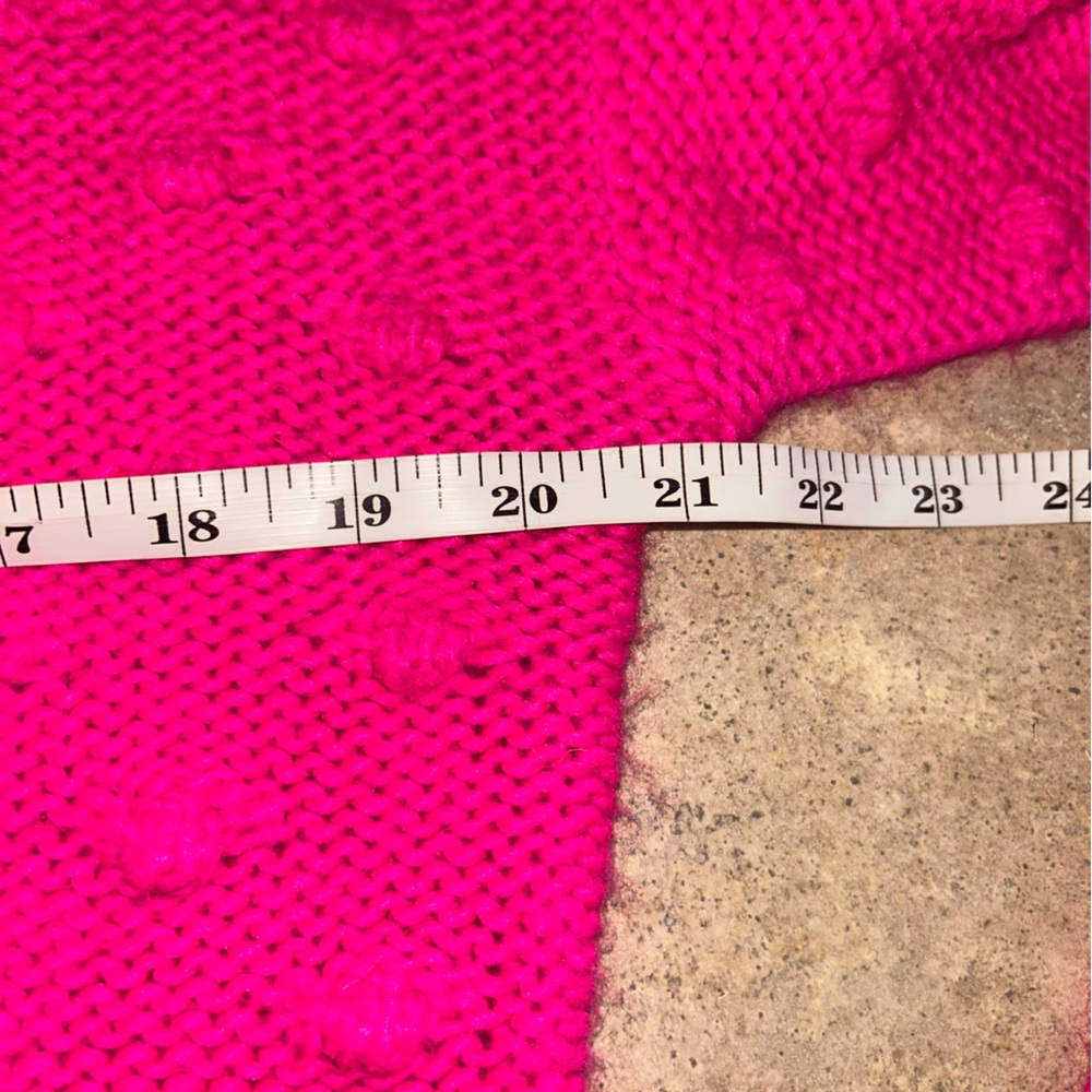Lou & Grey Sweater - fuchsia pink oversized Pom textured crew neck - Picture 9 of 10